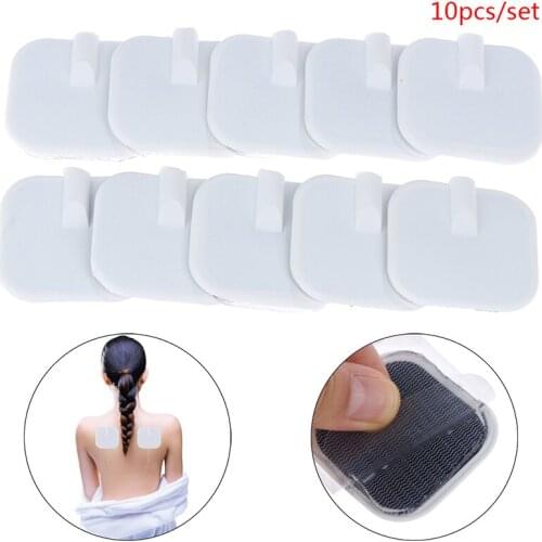 4x4cm 10Pcs/lot Silicone Gel Electrode Pads Tens Electrodes Ems Nerve Muscle Stimulator Digital Therapy Machine Massage Gel Pads
