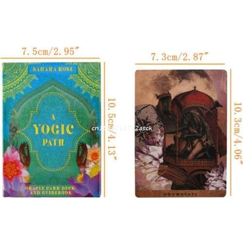77JE A Yogic Path Oracle Deck and Guidebook 54 Cards Tarot Game Toy Tarot Divination Guide Ancient Yogic Wisdom