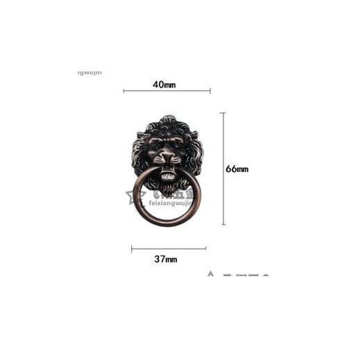 A3 Zinc alloy 67MM*40MM antique high-grade drawing lion head handle cabinet door hardware handle