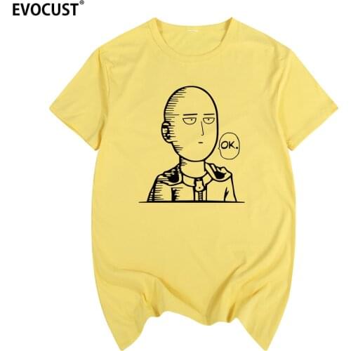 One Punch Man OK ANIME T-shirt Cotton Men T shirt New women TEE Funny Fashion