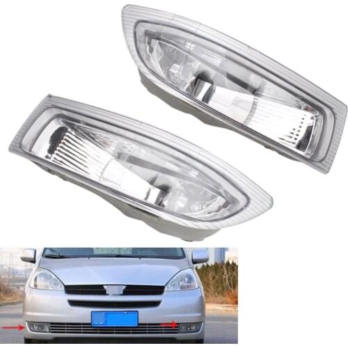 2 Pin Car Plastic & Metal Left Front Fog Lamp Light with Bulbs DRL 312-2020L-AF 81220-AE010 fit for TOYOTA SIENNA 2004 2005