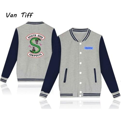 Baseball Uniform South Side Serpents Riverdale Hoodie Sweatshirt Riverdale Southside Hoodies Cardigan jacket Tops Boys Girls Men