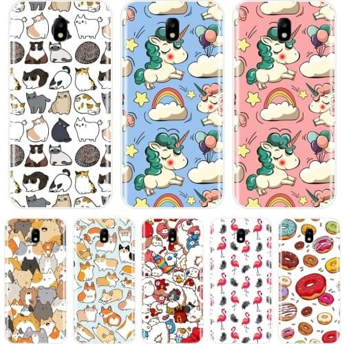 Phone Case For Samsung Galaxy J3 J4 J5 J6 J7 2016 2017 Soft Silicone Cute Unicorn Back Cover For Samsung J2 J5 J7 Prime Case