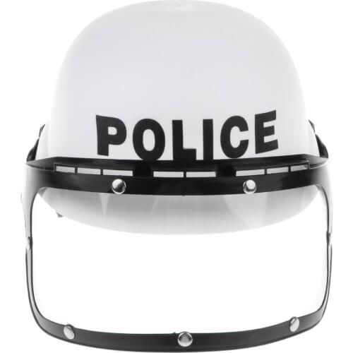 Kids Riot Police Helmet Hat - Cosplay Costume Cop Pretend Play Game Toy Gift