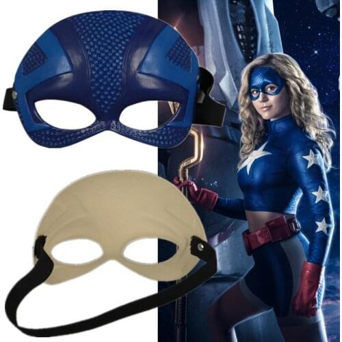 Superhero Stargirl Courtney Whitmore Star Spangled Kid Cosplay Latex Mask Helmet Halloween Masquerade Party Carnival Prop