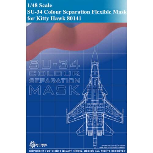 GALAXY D48007 1/48 SU-34 Colour Separation Flexible Mask for Kitty Hawk 80141