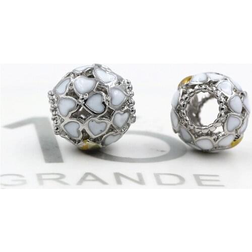 GO MAX DGW Silver Round beads Fit Pandora Charms Bracelets Women Jewelry Bracelet Making DIY Jewelry For Women