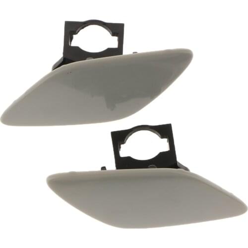 1 Pair Car Front Bumper Headlight Headlamp Washer Jet Covers Cap Unpaint for BMW