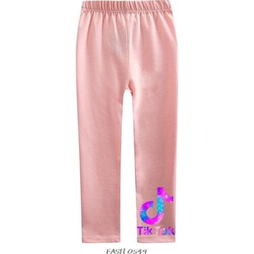 Summer Autumn Leggings for Girls Tik Tok Cartoon Trousers Soft Cotton Unisex Girls Boys Pants Kids Clothing Children Leggings