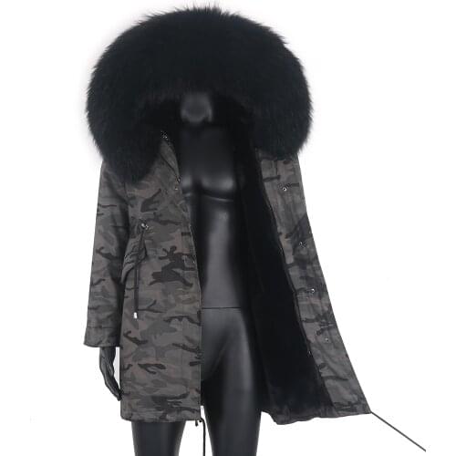 2021 New Jackets and Coats for Men Man Long Winter Parka with Faux Rabbit Fur Liner Real Fox Fur Collar S-7XL Waterproof