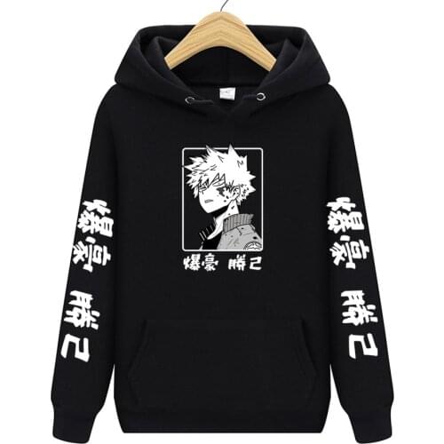 Harajuku my hero academia Unisex Hoodies Couple wear Japanese Anime Boku no Hero Academia Printed Mens Hoodie Streetwear