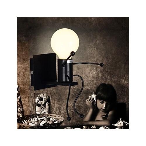 American Country Style Wrought Iron Wall Sconce LED Wall Lamp Industrial Loft Retro Light Fixtures Bar Cafe Indoor Lighting