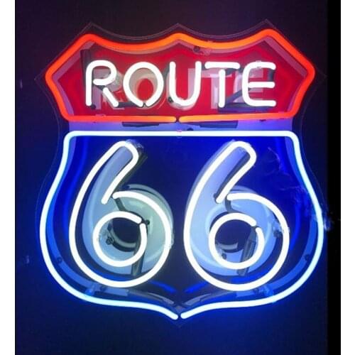 California Route 66 Logo NEON LIGHT SIGN Neon Sign lamps Decorate wall GLASS Tube BEER PUB Store Display Handcraft Iconic Sign