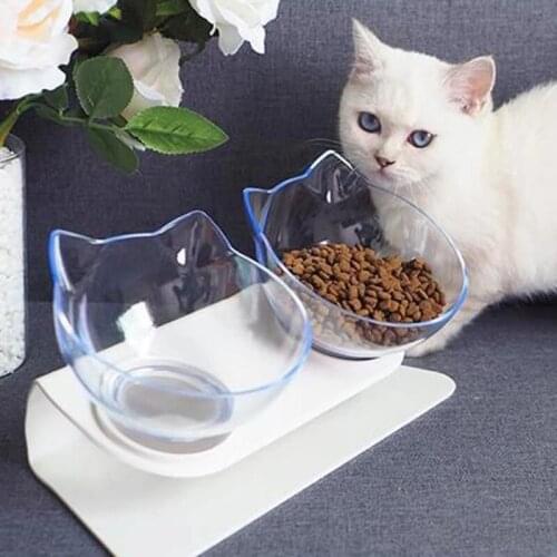 Non-slip Cat Bowls Double Bowls With Raised Stand Pet Food And Water Bowls For Cats Dogs Feeders Cat Bowl Pet Supplies