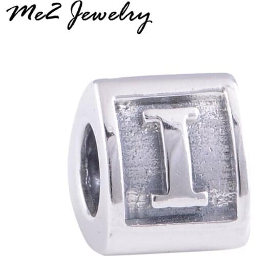 New letter I european beads Summer style charm beads fit 2017 fashion women bracelet free shipping