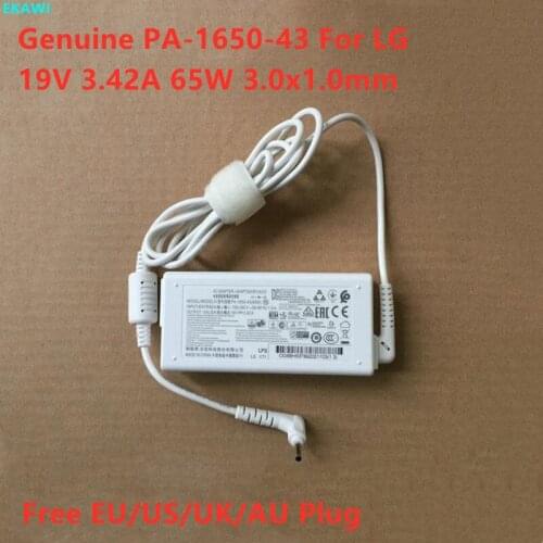 Genuine PA-1650-43 65W 19V 3.42A 2.53A AC Adapter For LG Gram 13Z 15Z970 15U34 14Z970 14Z950 15Z980 Laptop Power Supply Charger
