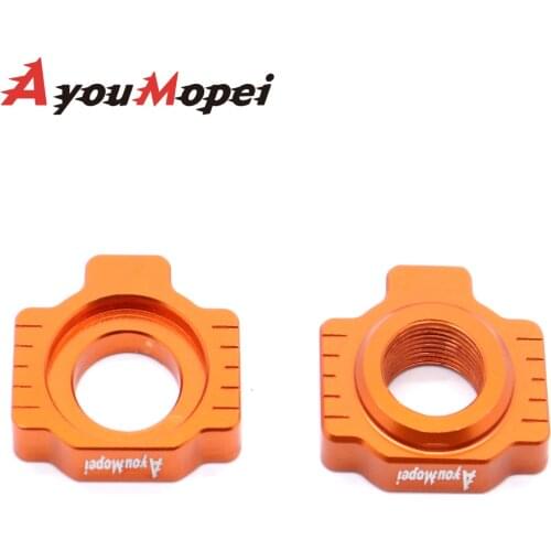 Axle Blocks Chain Adjuster For 690 790 950 990 1050 1090 1190 1290 Duke Enduro Supermoto Super Adventure R S LC8 SMR SMT RC8