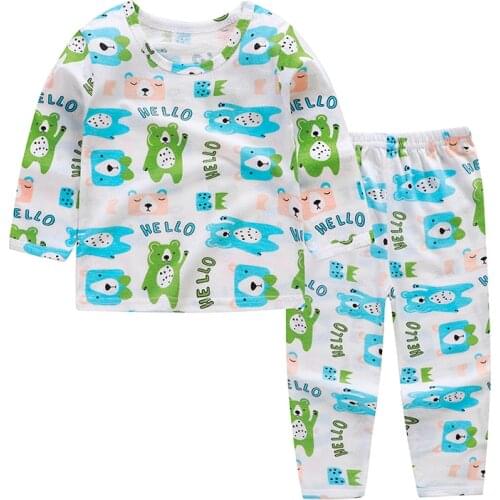 Children Pajamas Set Boys Cartoon Dinosaur Pyjamas Girls Cotton Cute Sleepwear Sets Children Nightwear Family Pajamas for Kids