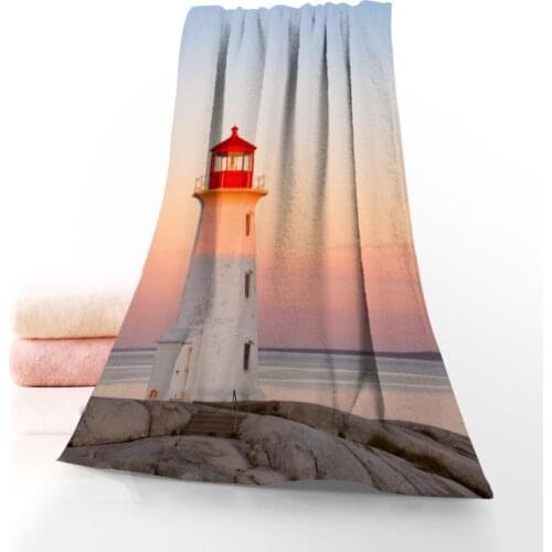 Hot Sale Custom Lighthouse 35x75cm Fitness Sports Towel Portable Quick-Drying Towel Yoga Outdoor Microfiber Sports Towel