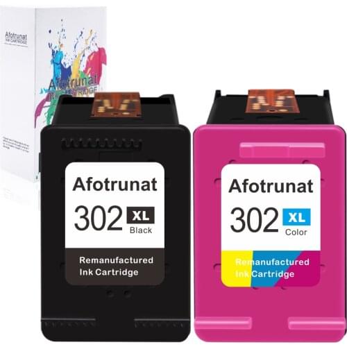 Afotrunat 302XL Remanufactured Ink Cartridges For HP 302 For HP DeskJet 1110 2130 Officejet 3830 38310 3630Envy4520 4522