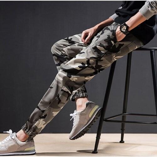 Hip Hop green Harem Pant Men Camouflage Cargo Pants Men Harajuku Jogger Streetwear Sweatpant Cotton Trouser Harem Joggers