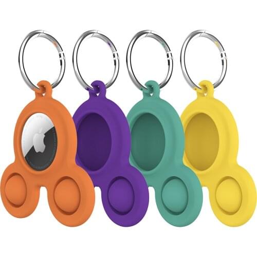 For Apple AirTag Silicone protective sleeve cartoon Airtag Case locator anti-lost device tracker Protective sleeve decompression