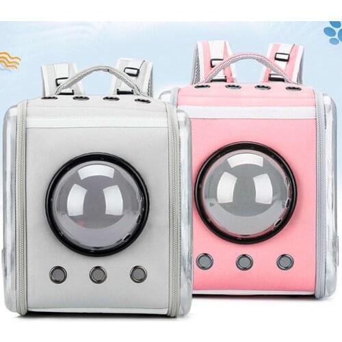 Foldable Pet Carrier Bag Dogs Cat Carrying Bag Travel Breathable Space Capsule Transparent Pet Carrier Bag Dog Cat backpack