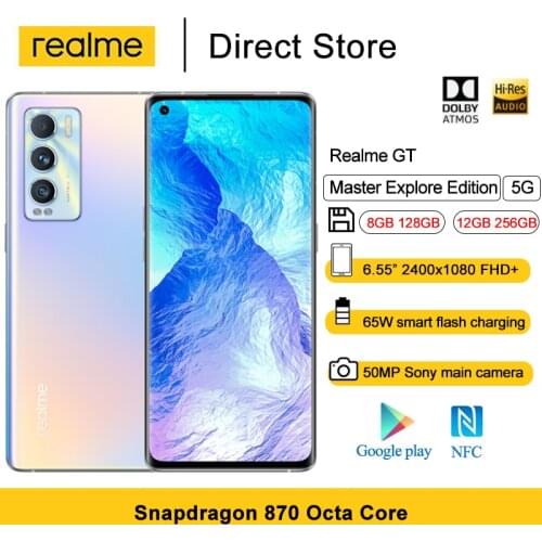 [World Premiere]Realme GT Master Explore Edition 5G Smartphones NFC 6.55" FHD+ Snapdragon 870 50MP Camera 4500mAh Mobile Phones