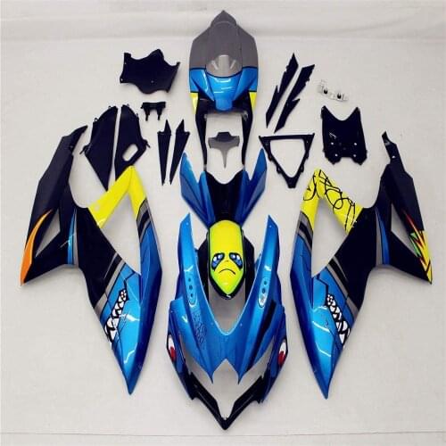 ZXMOTO Blue Shark Motorcycle Bodywork Fairing Kit For 2008 2009 2010 Suzuki GSXR 600 GSX-R 750 K8 Graphic 08 09 10 46