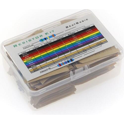 1350pcs 135 Value x 10pcs 1/4W 1Ω~1MΩ 1% Metal Film Resistor Assortment Kit set With box
