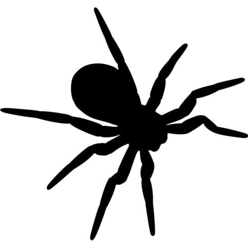 14.2*13.3CM Simple Spider Tarantula Pattern Car Styling Decals Vivid Vinyl Reflective Car Decal Black/Silver C9-2144