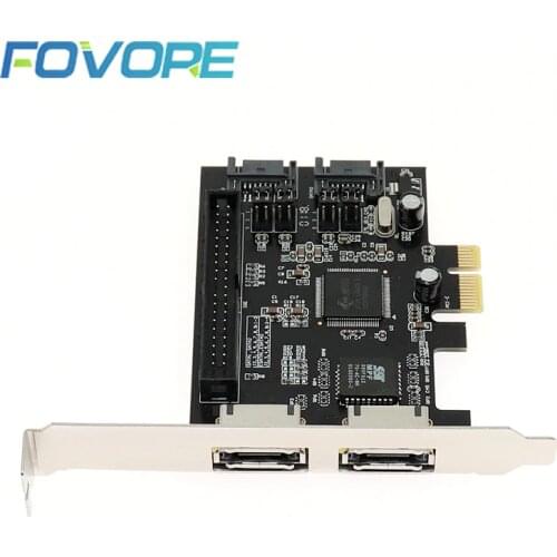 2 port SATA IDE PCI e Adapter Card PCI e to SATA IDE eSATA x2 Combo Adapter Converter RAID Controller Card Chip JMB363