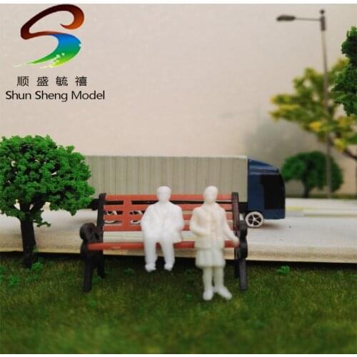 200pcs/lot 1:75scale 2.5cm ABS plastic white figure for architectural model making train layout