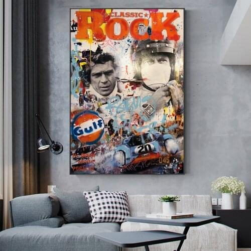 24 Hours Of Le Mans Michael Delaney On Canvas Print Nordic Poster Wall Art Picture For Living Room Home Decoration Frameless