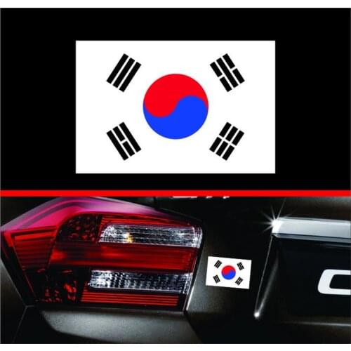 4" Korean Flag Vinyl Bumper Sticker Decal KDM Korea Car Hatchback Sticker Window DecalFor Hyundai Genesis Coupe Kia Macbook Lapt