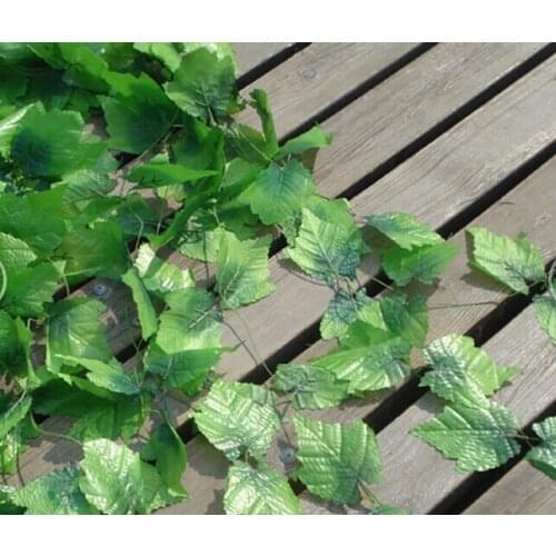2.5M 60pcs artificial Grape leaves grape vine plants vine leaves decoration flower strings rattan Garden wedding decoration
