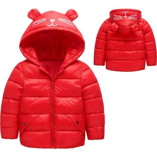 Winter Duck Down Jacket For Boys Girls Jackets Cartoon Coat Childrens Down Jacket Kids Clothes Outerwear Hooded Coat 2-6Y