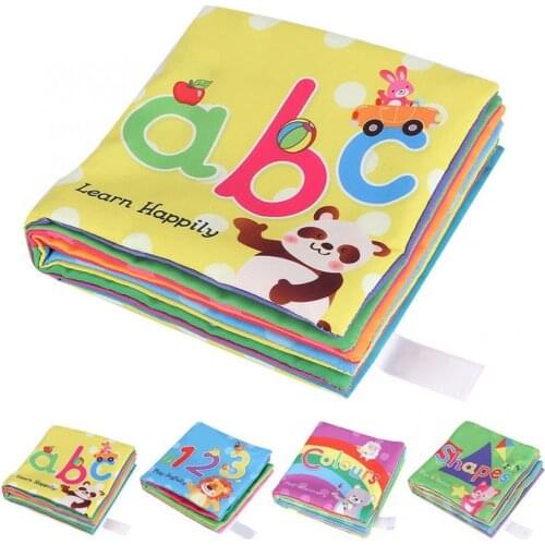 Baby Cloth Book Intelligence Development Educational Toy Soft Cloth Learning Cognize Books for Infants 1-3 Years Old