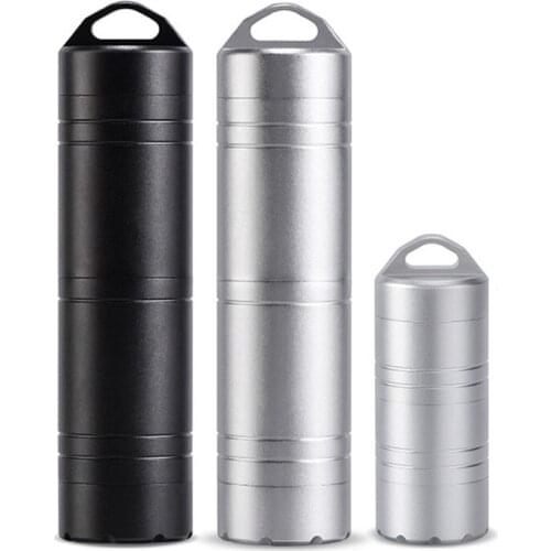 S/L Aluminum Alloy Seal Bottle Waterproof Medicine Storage Bottle Outdoor EDC Pocket Tool