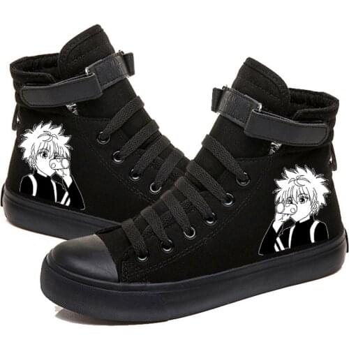 Hunter x Hunter Anime Canvas Shoes Flat High-Top Comfy Killua Gon and FeitanSneakers Zapatos Chaussure Schuhe