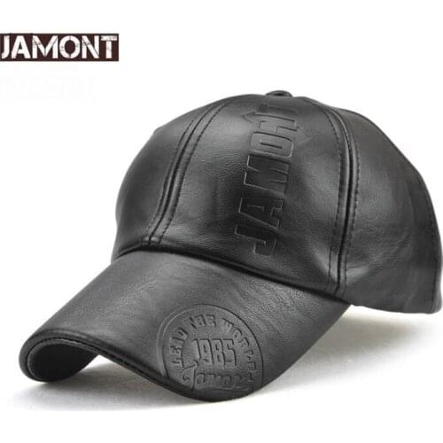 JAMONT Men's Leather Baseball Caps