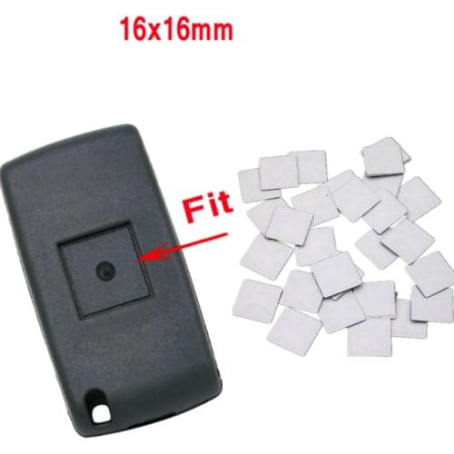 5PCS/lot 16X16mm Car Key Shell Square Emblem Symbol Sticker Logo For Peugeot for Citroen