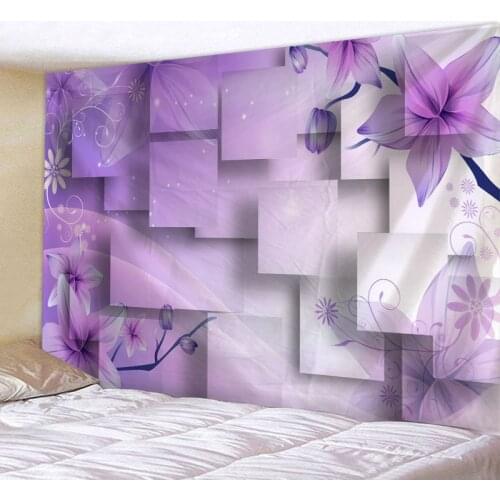 3D Printed Flower Design tapestry Living Room Bedroom Decoration Wall Hanging Sandy beach Picnic Towel