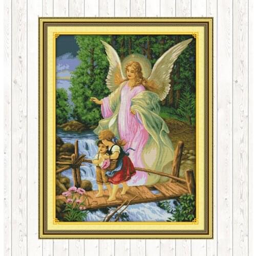 Angel Convoy Printed Painting Count Cross Stitch Kits DIY Needlework Kits 14CT White Cloth Handmade Embroidery Kits Home Decor