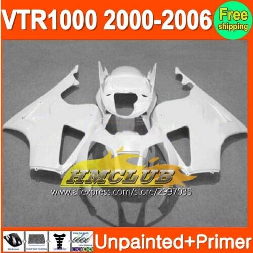 Bodys Unpainted+Primer Fairing For HONDA RC51 VTR1000 RTV1000 SP1 VTR 1000 SP2 2000 2001 2002 2003 2004 2005 2006 Fairings
