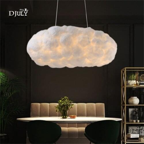 Nordic creative Fiber cotton cloud pendant lights for kids bedroom dining room coffee hanging lamp art deco lighting fixtures