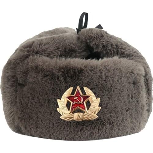 2019 News Fall Winter USSR Bomber Hats CCCP Men Women Plush Hat Keep Warm Soviet cap