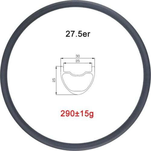 LIENGU 290g 27.5er MTB XC tubeless clincher 30mm carbon rim UD matte glossy cross country mountain bicycle 27.5 rim T700 T800