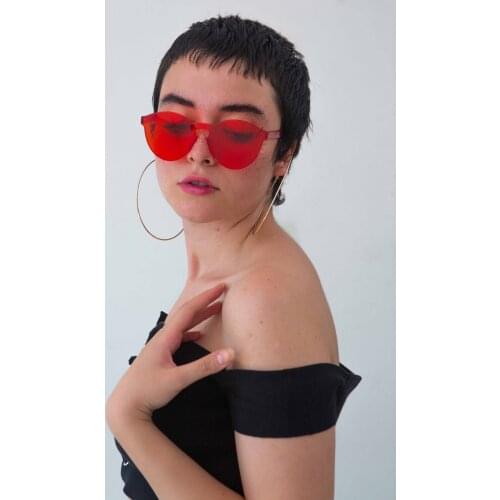 Vintage Different Model Womens Red Candy Sunglasses 2021 New Season Fashion Trend High Quality Ladies Sunglasses