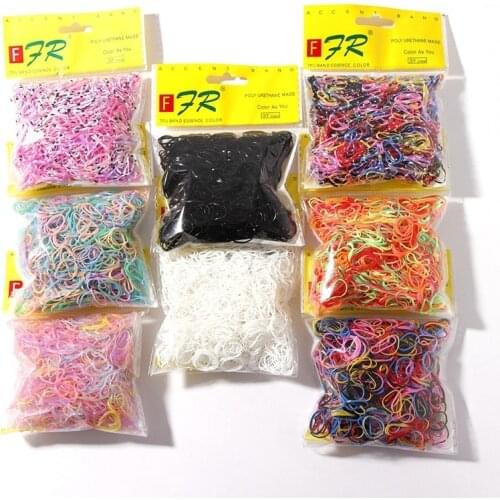1000PCS/Lot Disposable Gum for Hair Children TPU Rubber Bands Ponytail Holder Elastic Hair Band Girls Scrunchie Hair Accessories
